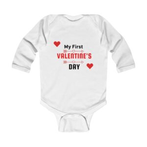 First Valentines Day Infant Long Sleeve Bodysuit