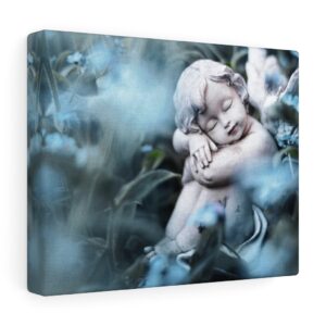 Guardian Angel Sleeping In Flowers Canvas Gallery Wraps