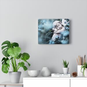 Guardian Angel Sleeping In Flowers Canvas Gallery Wraps