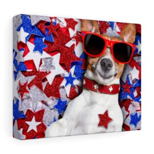 4th of July Dog Canvas Gallery Wraps