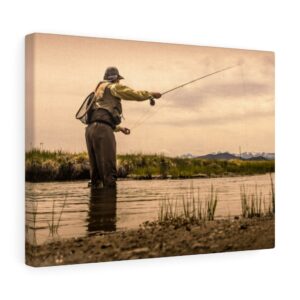 Sepia Fisherman Canvas Gallery Wraps