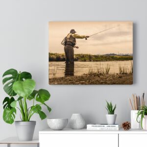 Sepia Fisherman Canvas Gallery Wraps