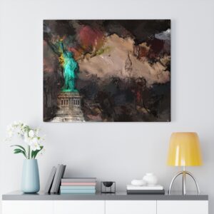 NYC – Lady Liberty – Statue of Liberty – Manhattan – Abstract – Modern Art Canvas Gallery Wraps