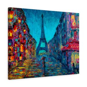 Paris Eiffel Tower Abstract Art – Modern Art – Painting – Water Color – Canvas Gallery Wraps