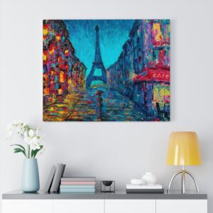 Paris Eiffel Tower Abstract Art – Modern Art – Painting – Water Color – Canvas Gallery Wraps