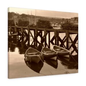 Harbour, Rowboat Canvas Gallery Wraps