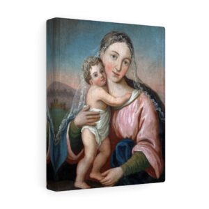 Blessed Mother Virgin Mary and Baby Jesus Canvas Gallery Wraps