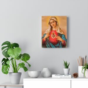 The Heart of Virgin Mary – Blessed Mother – Catholic – Mother – Religious – Canvas Gallery Wraps