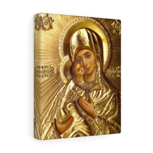 Traditional Orthodox Icon of Mother Mary – Virgin Mary – Infant Jesus – Canvas Gallery Wraps