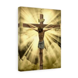 Jesus On Cross – Jesus Crucified – Heavenly – Crucifixion – Religious – Clouds – Holy -Religious – Easter – Canvas Gallery Wraps