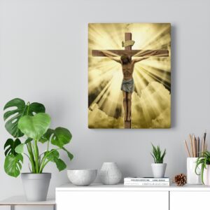 Jesus On Cross – Jesus Crucified – Heavenly – Crucifixion – Religious – Clouds – Holy -Religious – Easter – Canvas Gallery Wraps