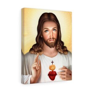 Sacred Heart Jesus Christ – Catholic – Lent – Religious – Canvas Gallery Wraps