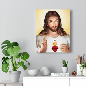 Sacred Heart Jesus Christ – Catholic – Lent – Religious – Canvas Gallery Wraps