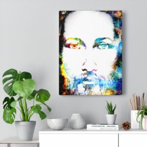 Jesus Christ Colorful Face of Jesus Print Canvas Gallery Wraps