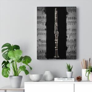 Clarinet Music Notes Musician Clarinet Player Gift Canvas Gallery Wraps