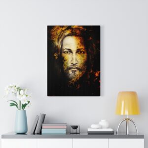 Face of Jesus – Catholic – Roman – Religious – Holy – Jesus Christ – Savior – Lord – Canvas Gallery Wraps