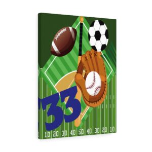 Football Baseball Soccer Sports Canvas Gallery Wrap