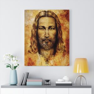 Face of Jesus – Jesus Christ – Roman Catholic – Savior – Bible – Holy – Son of God – Canvas Gallery Wraps