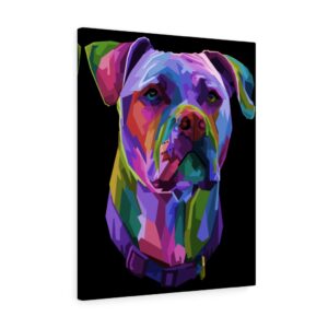 Pitbull Dog Decor Wall Art Print Canvas Gallery Wraps