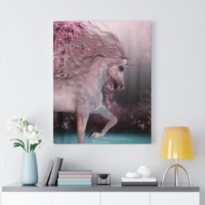 Cherry Blossom Unicorn Canvas Gallery Wraps