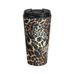 leopard pattern, jaguar pattern, animal fur Stainless Steel Travel Mug