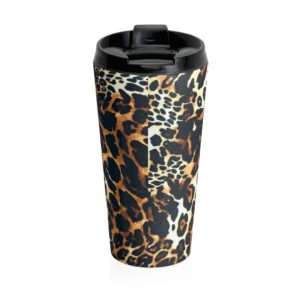 leopard pattern, jaguar pattern, animal fur Stainless Steel Travel Mug