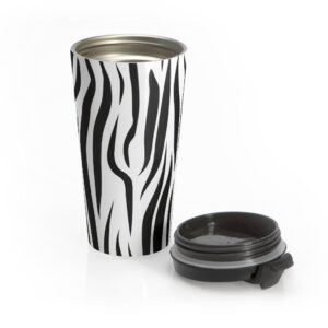 Zebra Pattern Stainless Steel Travel Mug