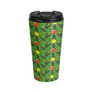 Christmas Holiday Tree Stainless Steel Travel Mug