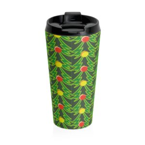 Christmas Holiday Tree Stainless Steel Travel Mug