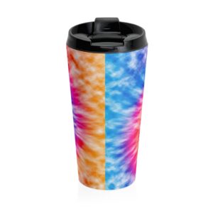 Rainbow Tie Dye all over print Stainless Steel Travel Mug