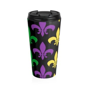 Mardi Gras Stainless Steel Travel Mug