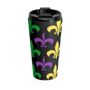 Mardi Gras Stainless Steel Travel Mug