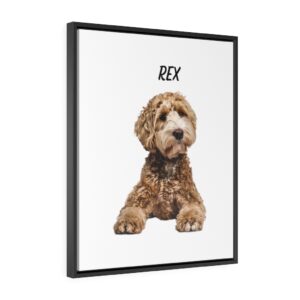 Personalized Pet Portrait Gallery Canvas Wraps, Vertical Frame