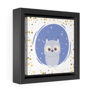 Owl with night stars Canvas Gallery Canvas Wraps, Square Frame