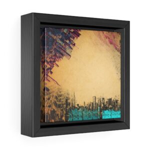 NYS Skyline Abstract Gallery Canvas Wraps, Square Frame