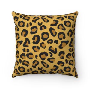 Leopard Pillow Animal Print Pillow Trendy – Decorative Pillow – Throw Pillow – Spun Polyester Square Pillow