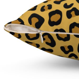 Leopard Pillow Animal Print Pillow Trendy – Decorative Pillow – Throw Pillow – Spun Polyester Square Pillow