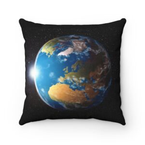 Planet Earth Galaxy Stars Astronomy Spun Polyester Square Pillow