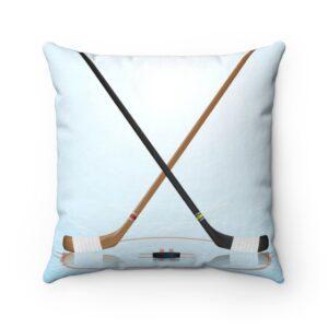 Ice Hockey – Hockey gift – Hockey Lover – Loves Hockey – Hockey sticks puck Spun Polyester Square Pillow