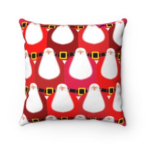 Santa Claus Pillow – Fun Holiday Pillow – Cool Christmas Pillow – Spun Polyester Square Pillow