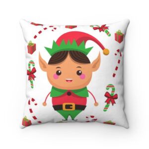 Cute Christmas Holiday Elf Pillow – Festive – Elf Gift – Loves Elves –  Spun Polyester Square Pillow