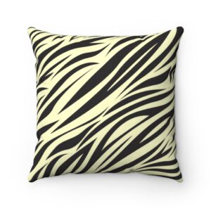 Zebra Throw Pillow – Decorative Pillow – Animal Print – Spun Polyester Square Pillow