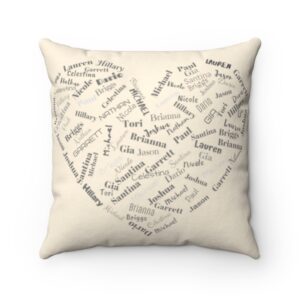 Copy of Custom name 17 pillow Spun Polyester Square Pillow