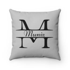 Personalized Monogram Spun Polyester Square Pillow Case