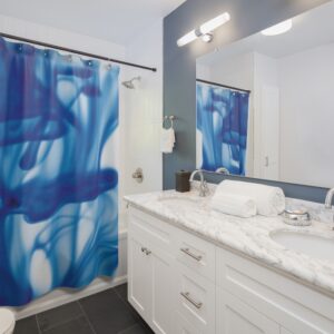 Blue Splash Shower Curtains