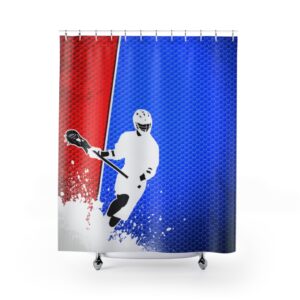 Blue Lacrosse Shower Curtains