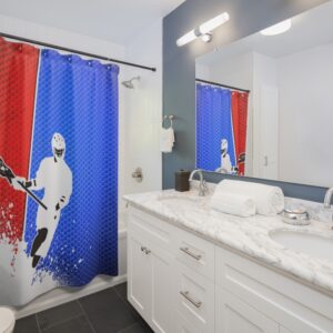 Blue Lacrosse Shower Curtains