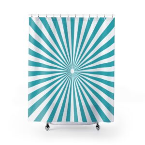 Hypnotic Blue and White Shower Curtain