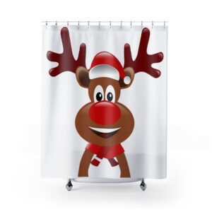 Reindeer Christmas Holiday Santa Shower Curtains