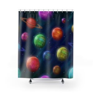 Planets and Moon Shower Curtains